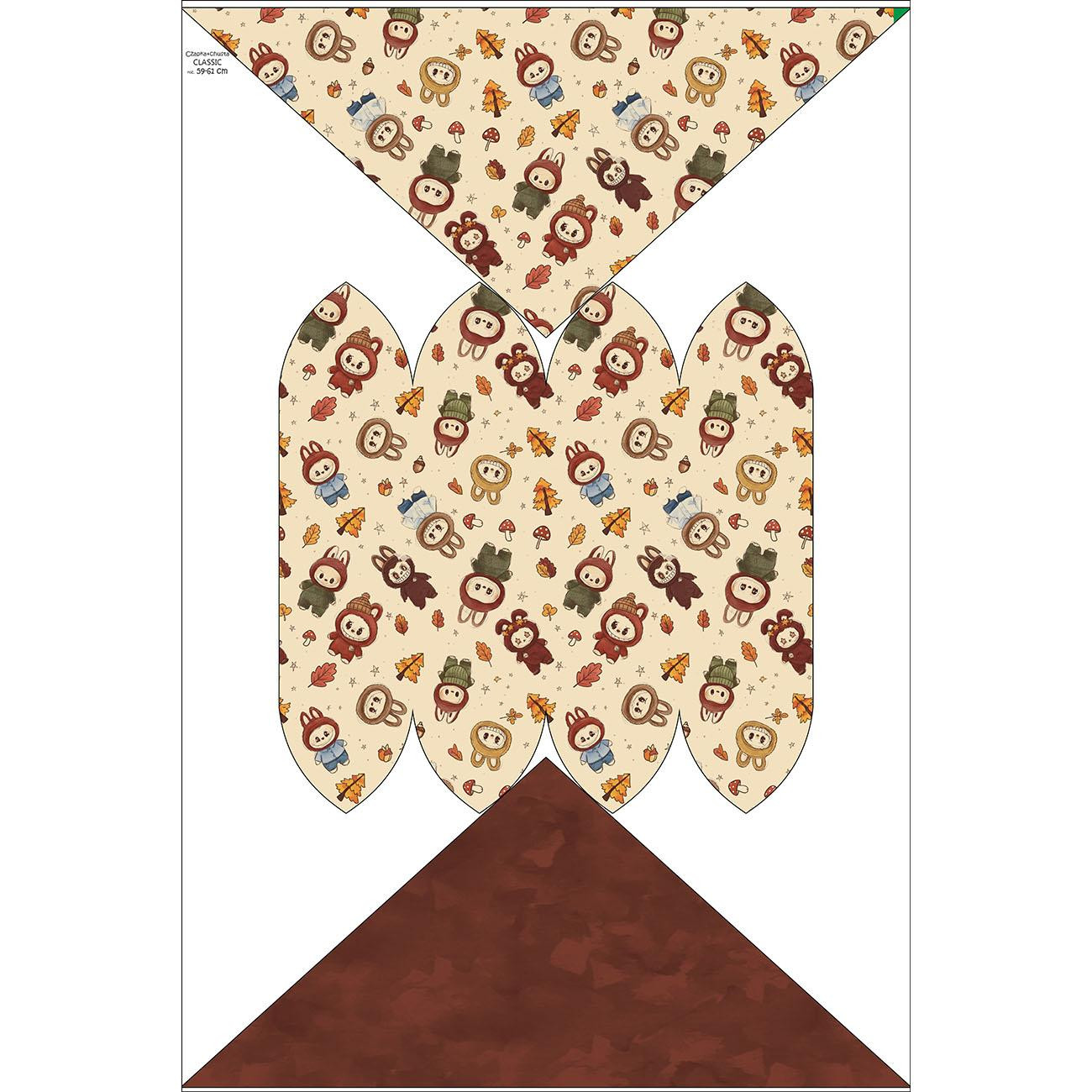 DZIECIĘCA CZAPKA I CHUSTA (CLASSIC) - CREEPY CUTE WZ.8 - zestaw do uszycia  