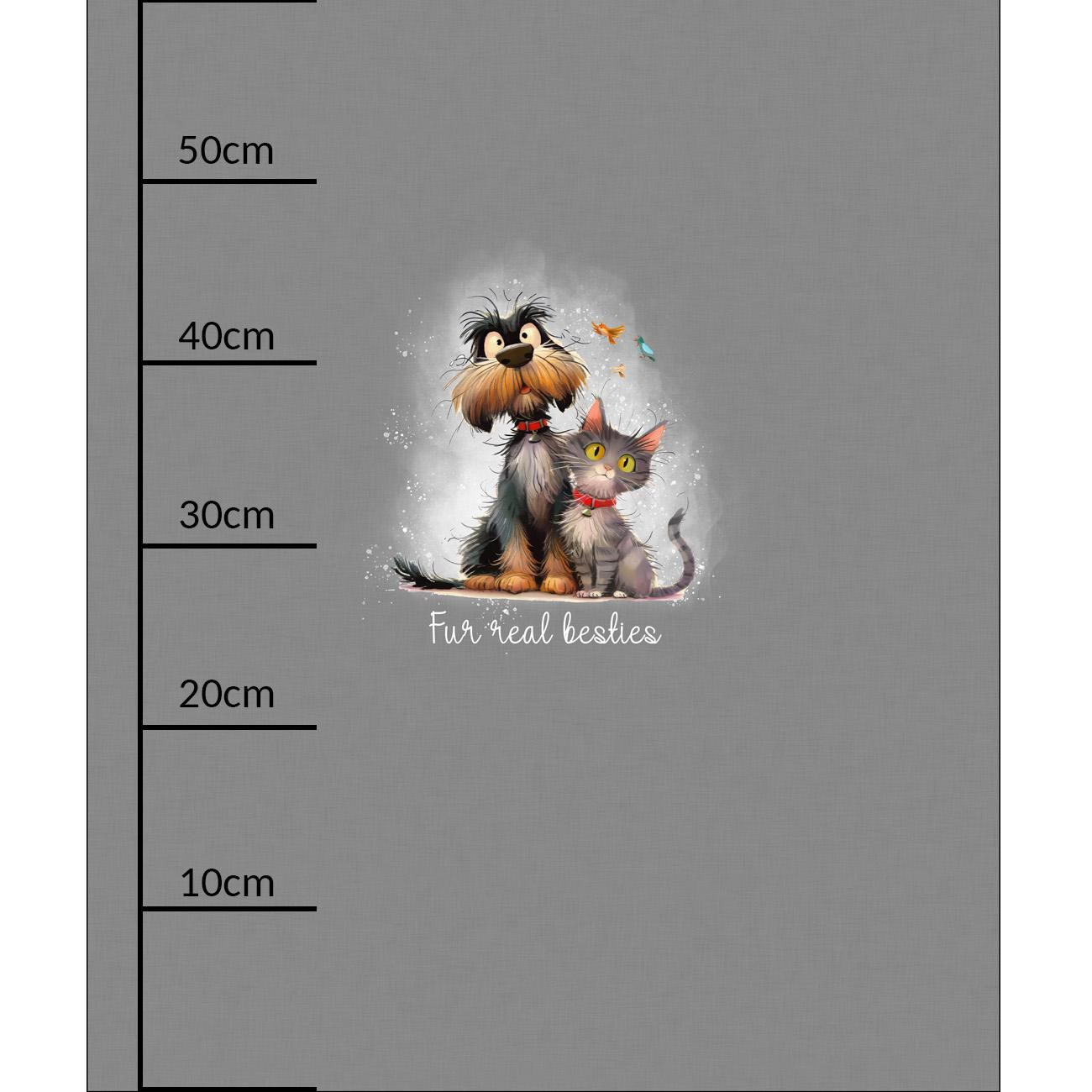 CUTE ANIMALS wz.14 - panel (60cm x 50cm) dzianina pętelkowa