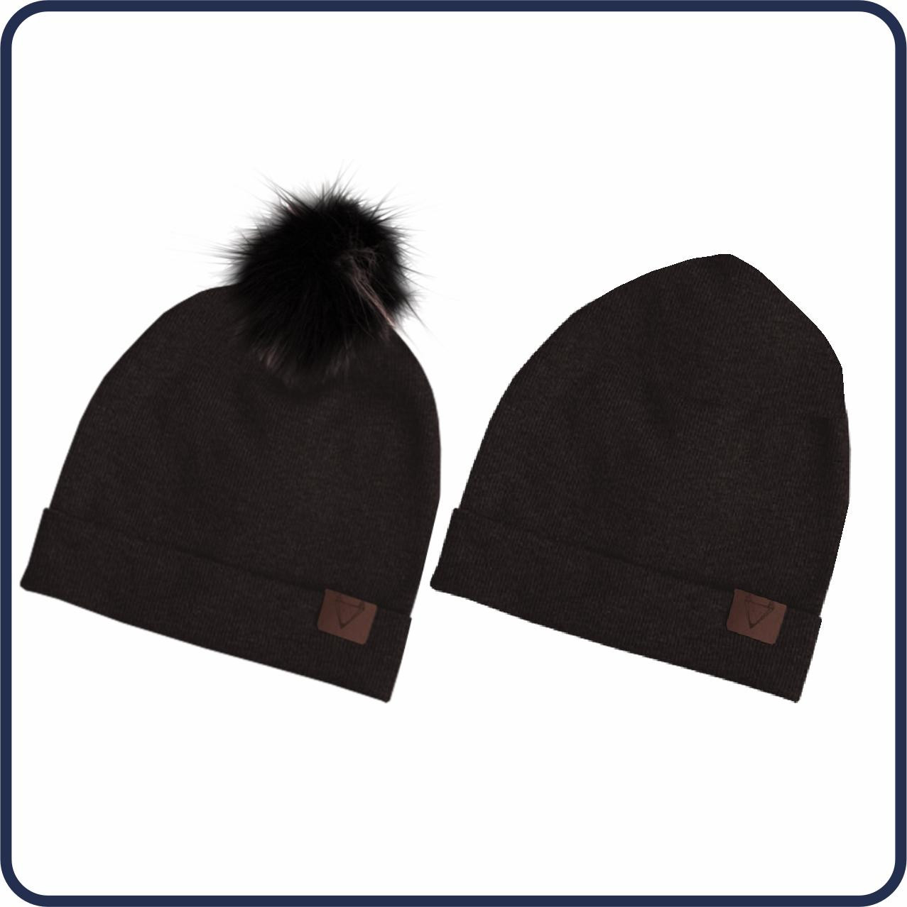 CZARNY - Zestaw kreatywny do uszycia czapki i komina