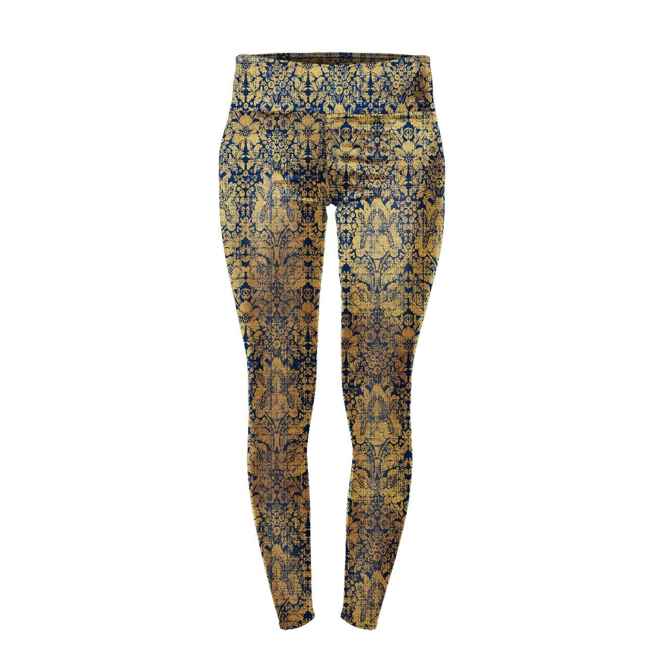LEGGINSY SPORTOWE - MAGICZNE DAMASCO wz. 1 (MAGICZNA SZKOŁA) / złoty 