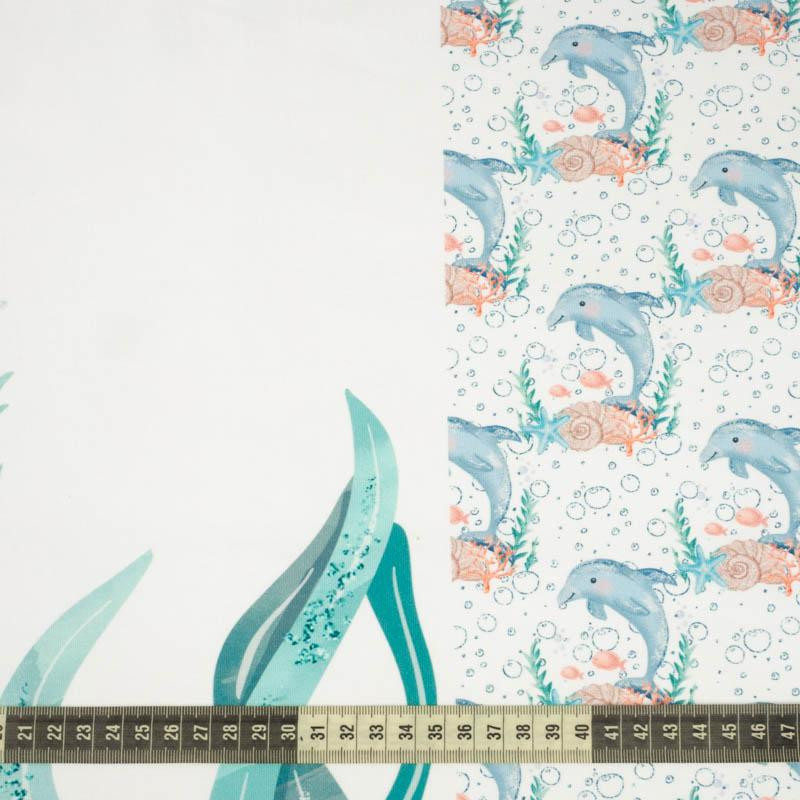 DELFIN wz. 3 (BAJKOWY OCEAN) - PANEL PANORAMICZNY SINGLE JERSEY (60cm x 155cm)