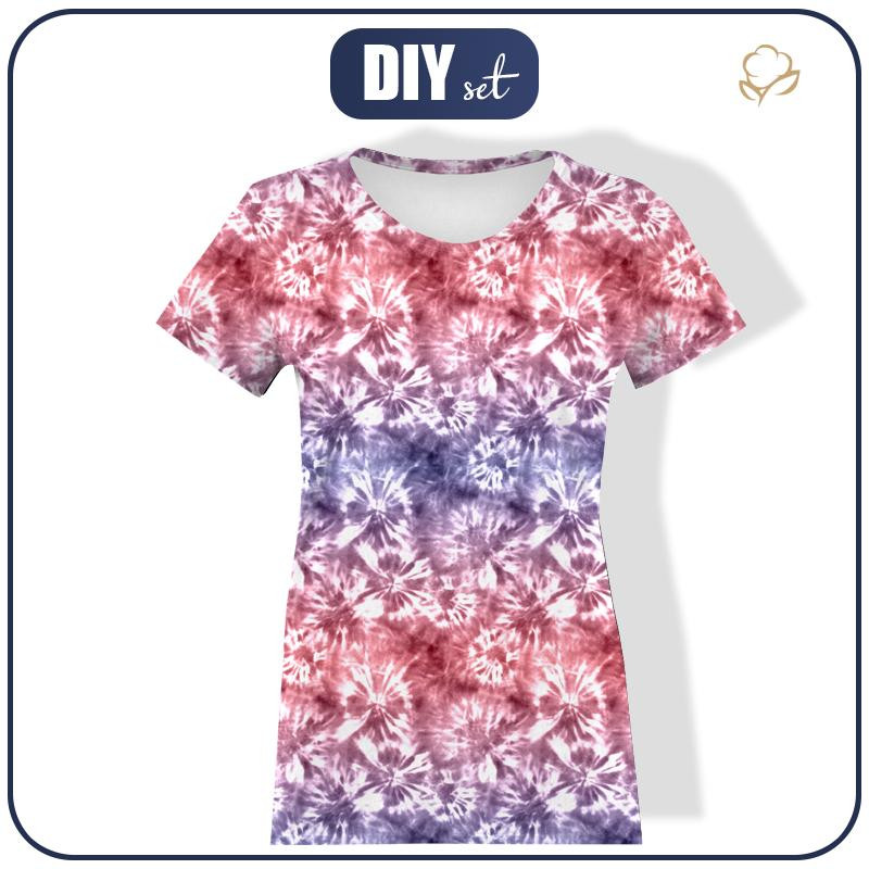 T-SHIRT DAMSKI - BATIK wz. 1 / fioletowo-różowy - single jersey