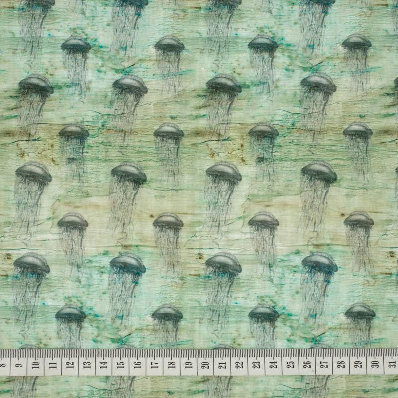 CIEŃ / OŚMIORNICA wz. 1 (MORSKA OTCHŁAŃ) - panel panoramiczny dzianina pętelkowa (60cm x 155cm)