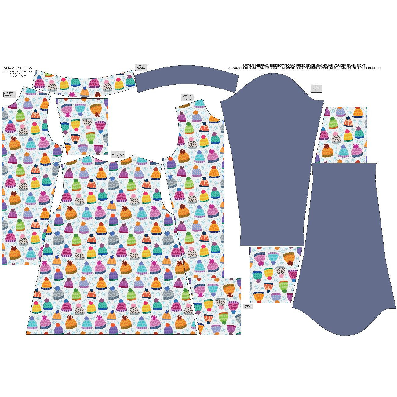 BLUZA ROZPINANA (MAX) - CZAPKI  - DIY set