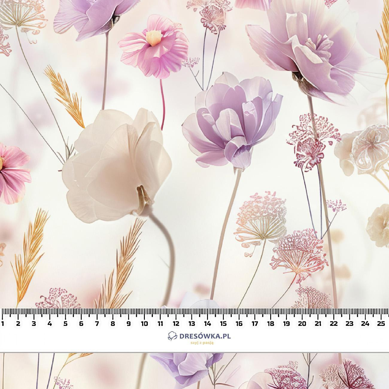 FLOWERS wz.10 - tkanina wiskozowa