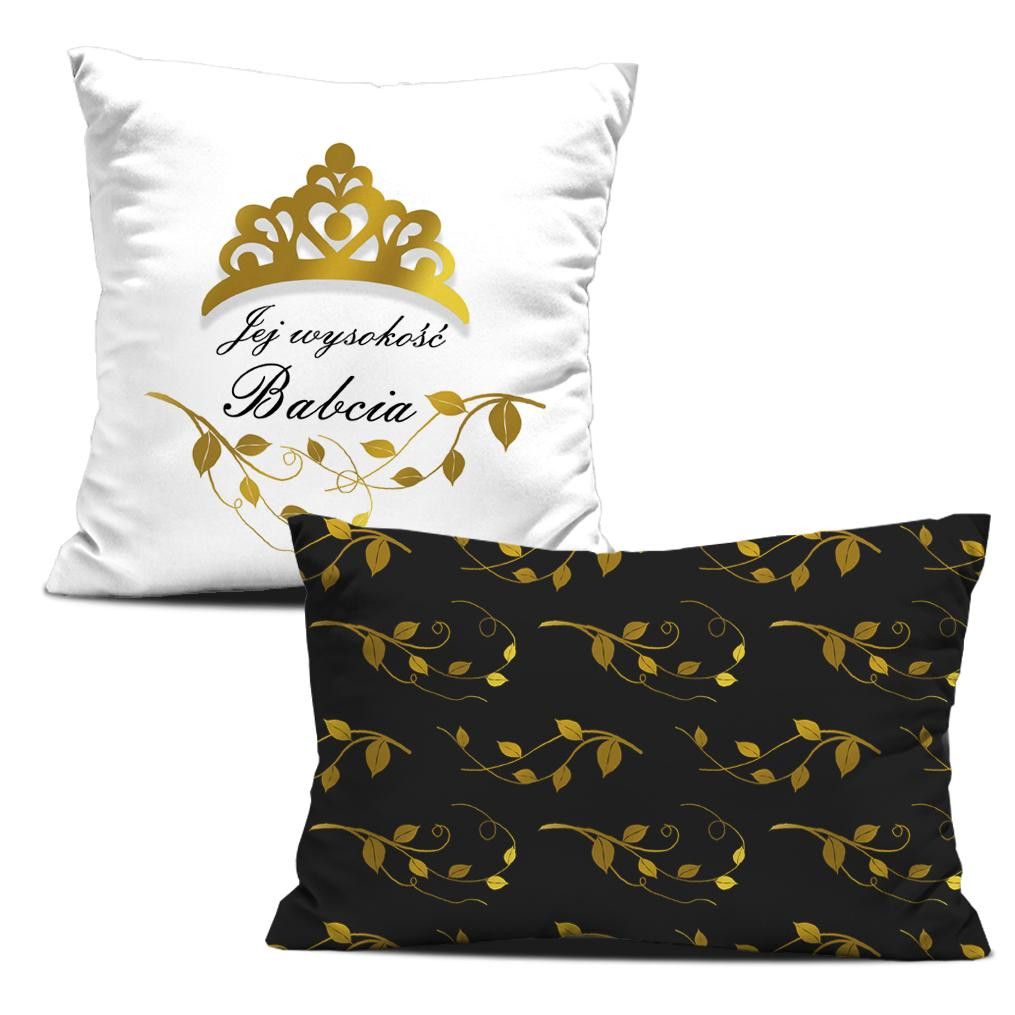PODUSZKI DEKORACYJNE - JEJ WYSOKOŚĆ BABCIA / korona