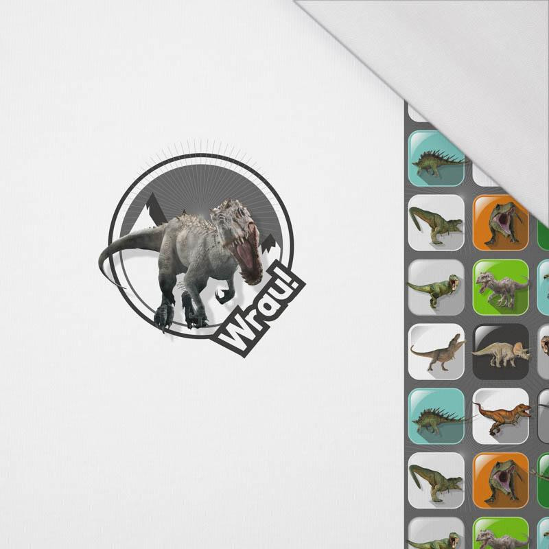 KAFELKI DINO WZ. 4 / tyranozaur - PANEL PANORAMICZNY SINGLE JERSEY 