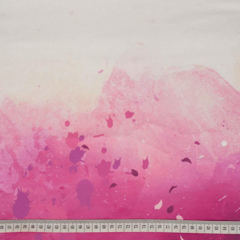 KLEKSY (fuksja) - panel dzianina pętelkowa