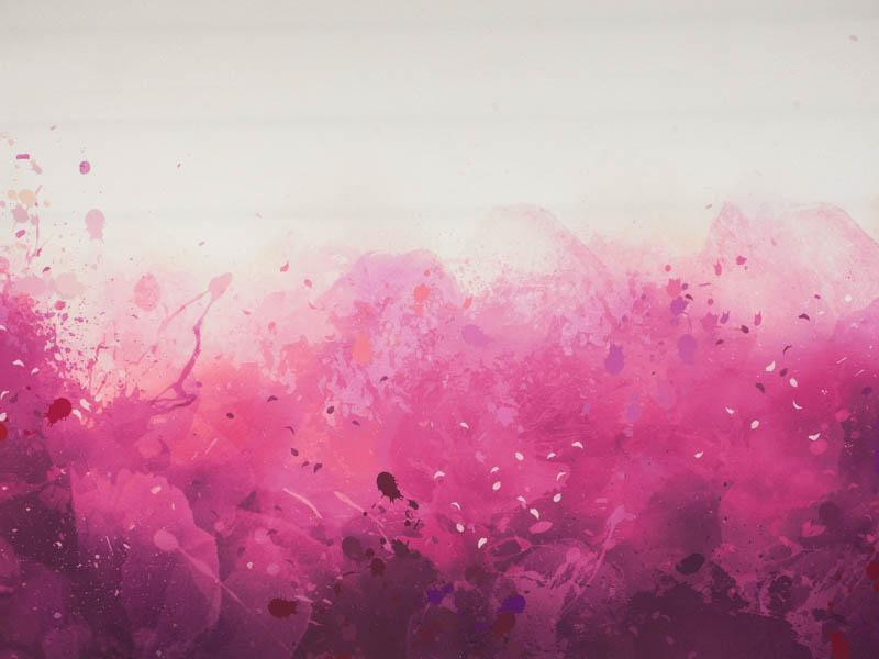 KLEKSY (fuksja) - panel dzianina pętelkowa