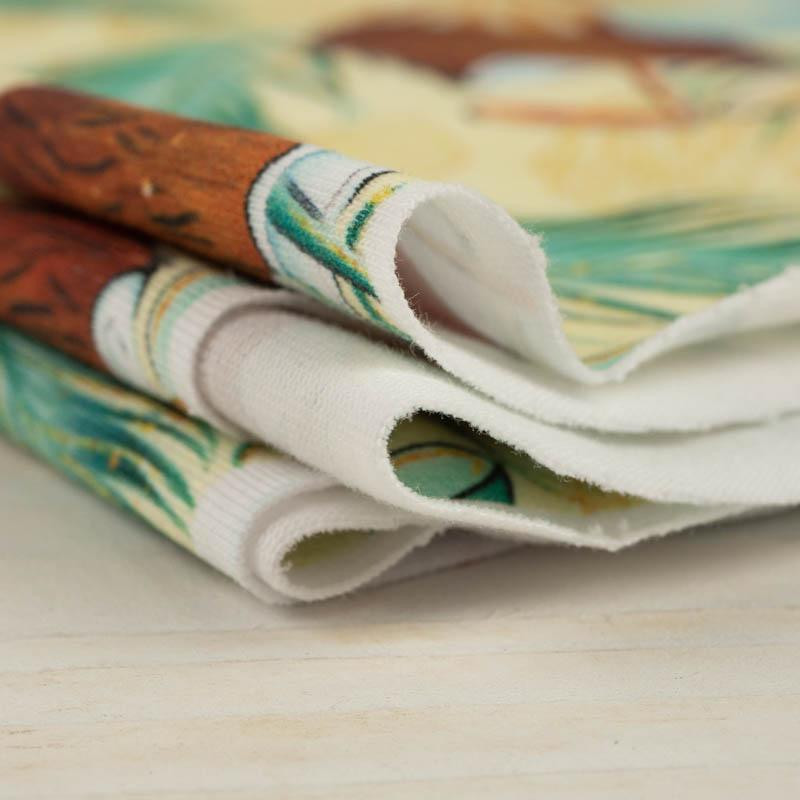 KOKOSY I PALMY - single jersey z elastanem 