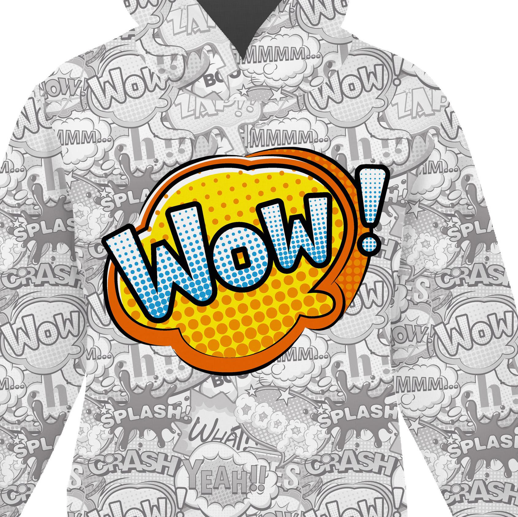 DZIECIĘCA BLUZA Z KAPTUREM (ALEX) - KOMIKS / wow - zestaw do uszycia