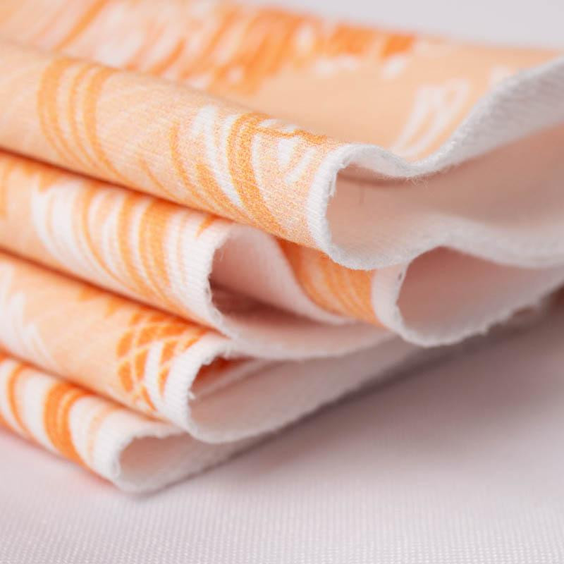 MORO - bazgroły / pomarańczowy - dresówka pętelkowa