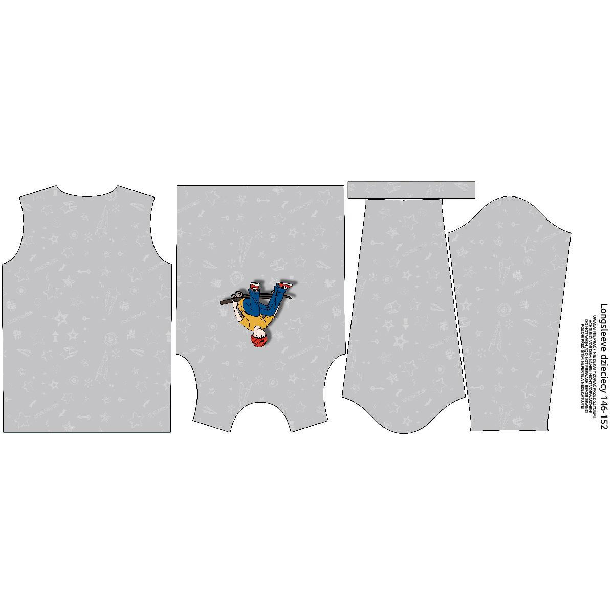 LONGSLEEVE - NOEL (SKATER) / szary - single jersey