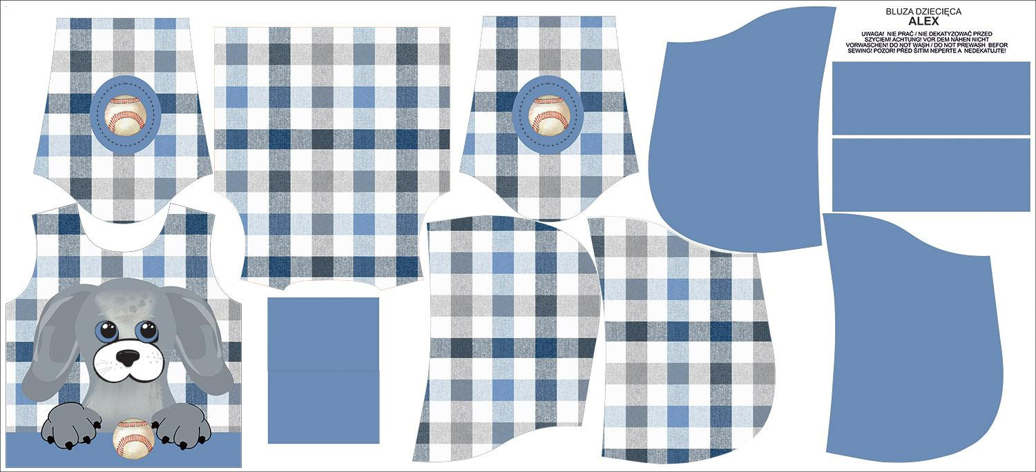 DZIECIĘCA BLUZA Z KAPTUREM (ALEX) - PIESEK MAREK - zestaw do uszycia