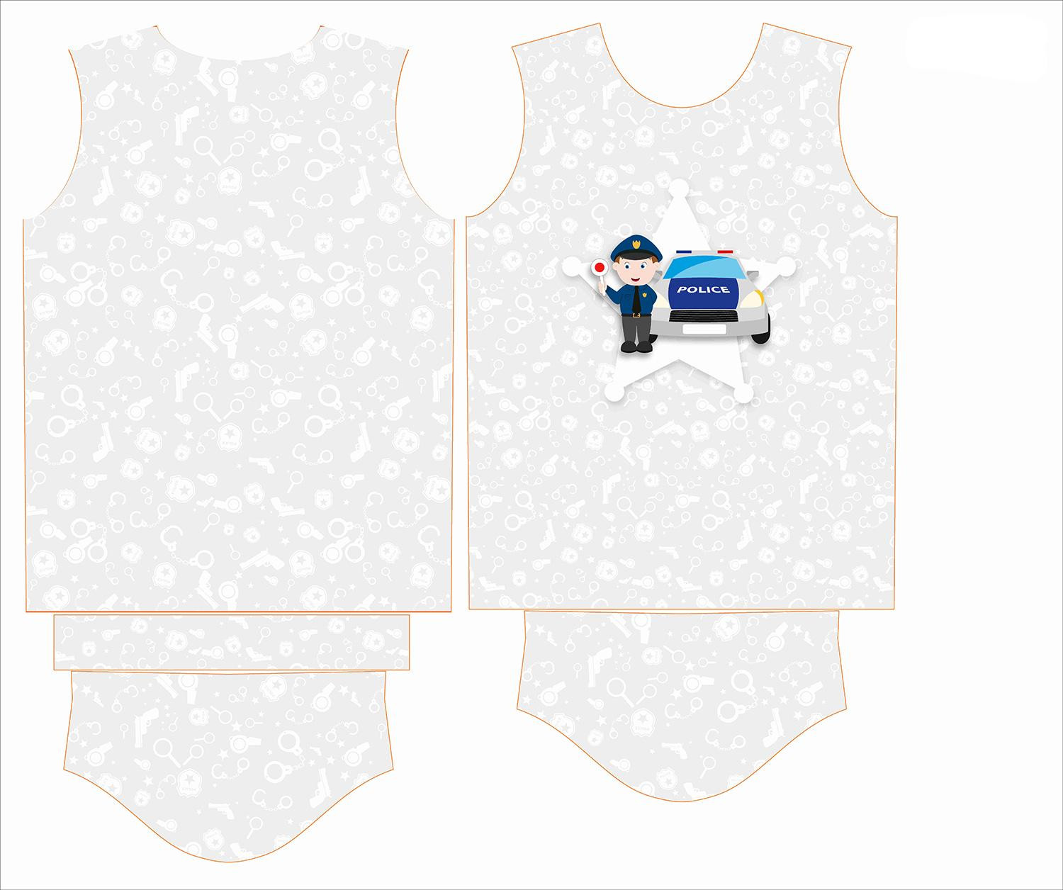 T-SHIRT DZIECIĘCY - POLICJANT - single jersey