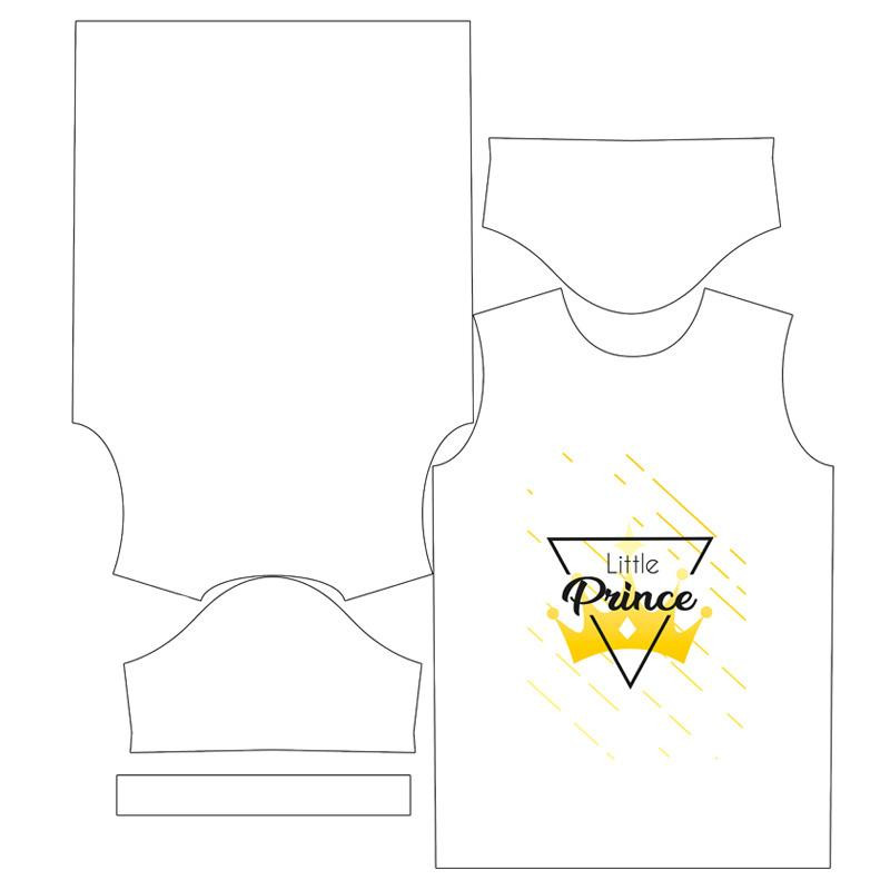 T-SHIRT DZIECIĘCY - LITTLE PRINCE / biały - single jersey