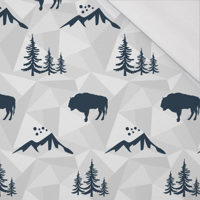 PUSZCZA (adventure) / szary - single jersey z elastanem TE210