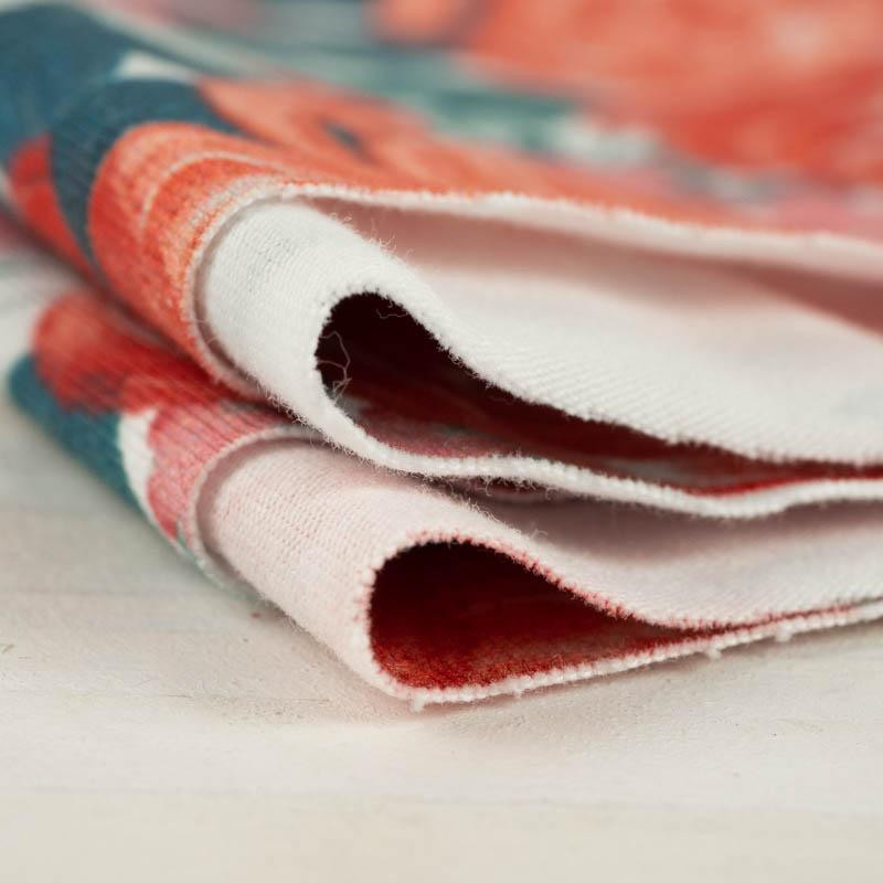 RÓŻE I PIWONIE wz. 2 - dresówka pętelkowa