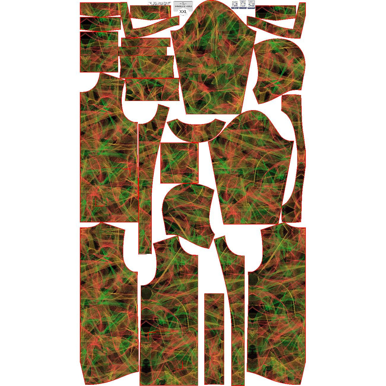 PARKA MĘSKA (TOM) - NEON SCRIBBLE wz. 1 - zestaw do uszycia