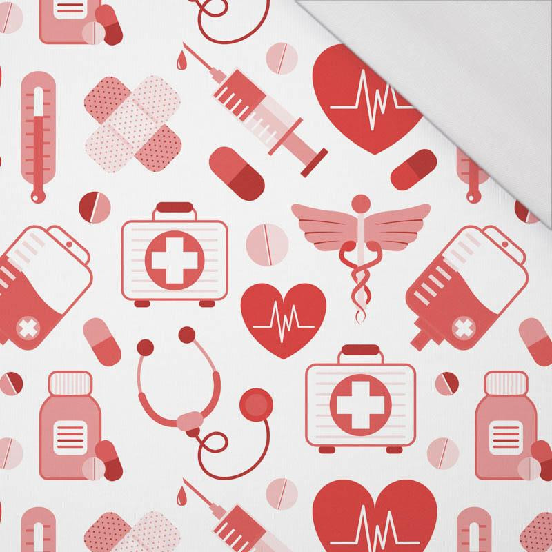 RATOWNICTWO (HOBBY I ZAWODY) - czerwony / biały - single jersey z elastanem 