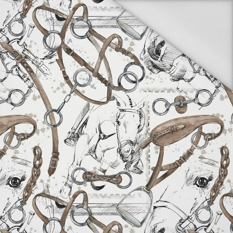 JEŹDZIECTWO (HOBBY I ZAWODY) / biały - tkanina wodoodporna