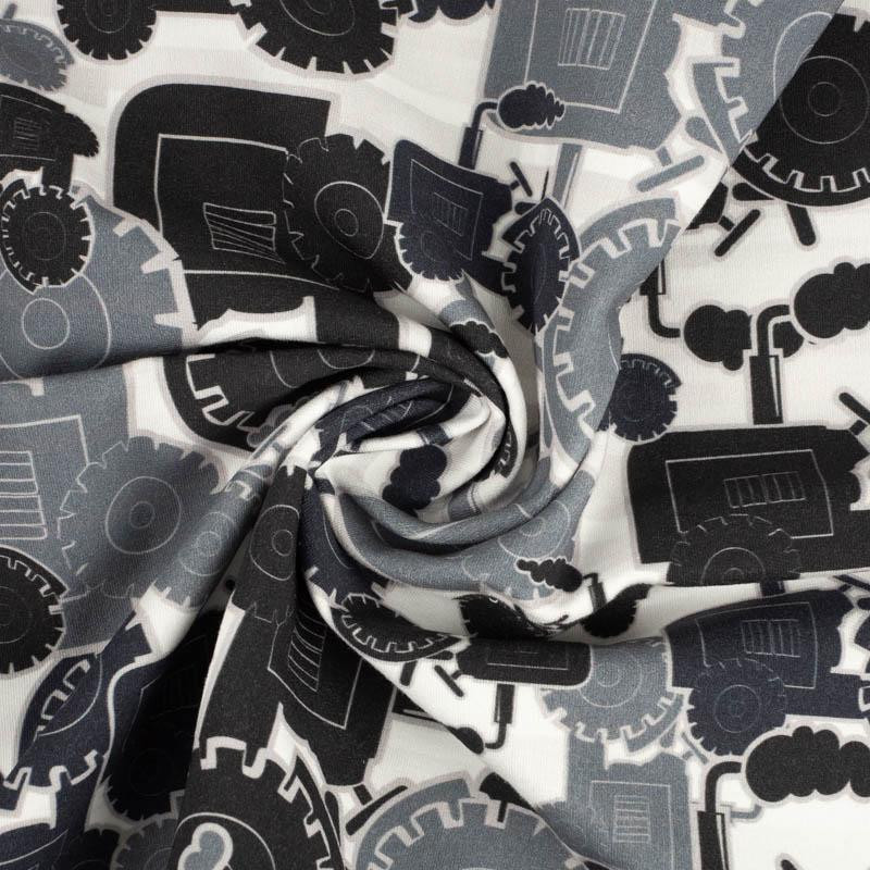 TRAKTORY / szare - single jersey z elastanem TE210