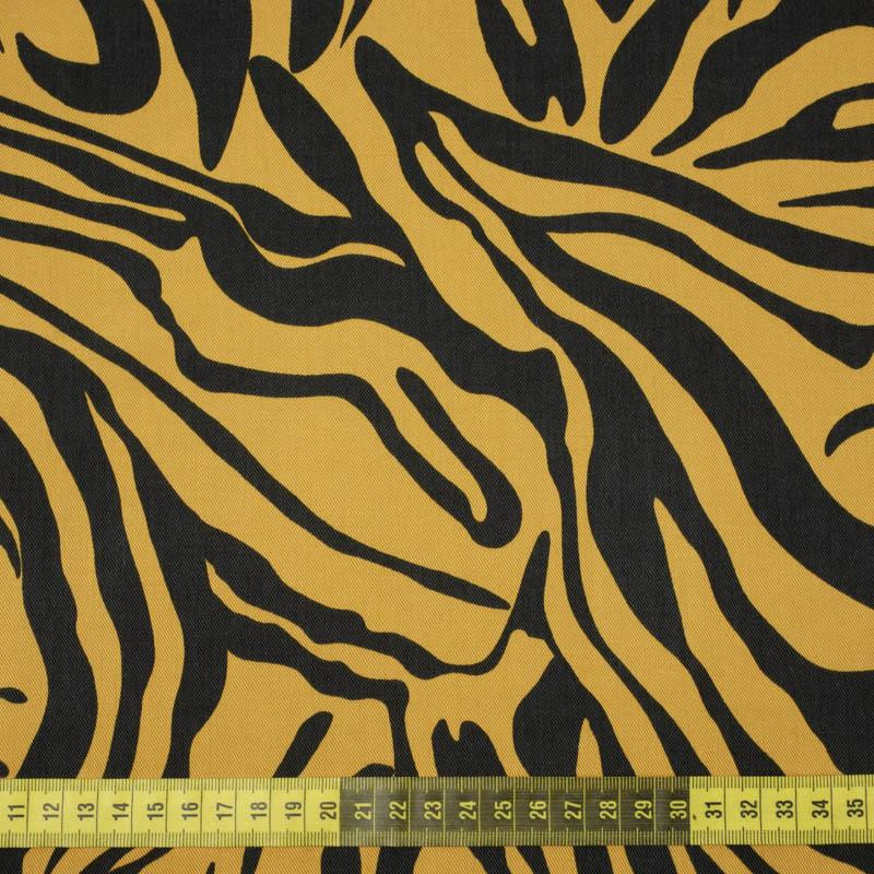 Tkanina Lyocell - ZEBRA / musztardowy-yellow 