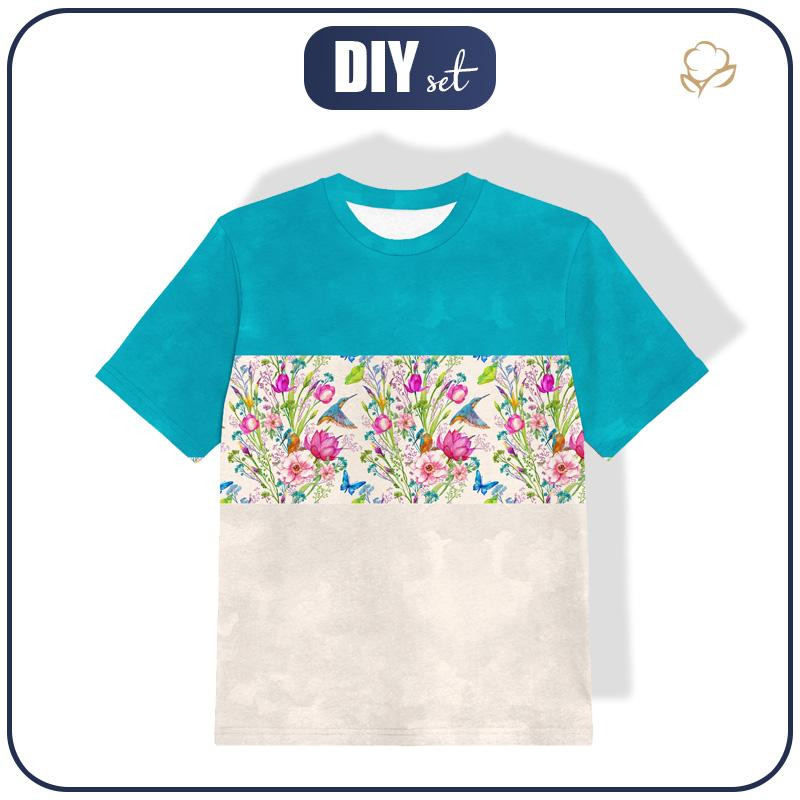T-SHIRT DZIECIĘCY - ZIMORODKI (ZIMORODKI NA ŁĄCE) / pasy - single jersey