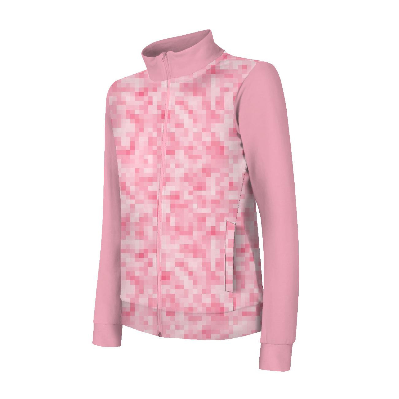 BLUZA ROZPINANA (MAX) - PIKSELE WZ. 2 / różowy - DIY set