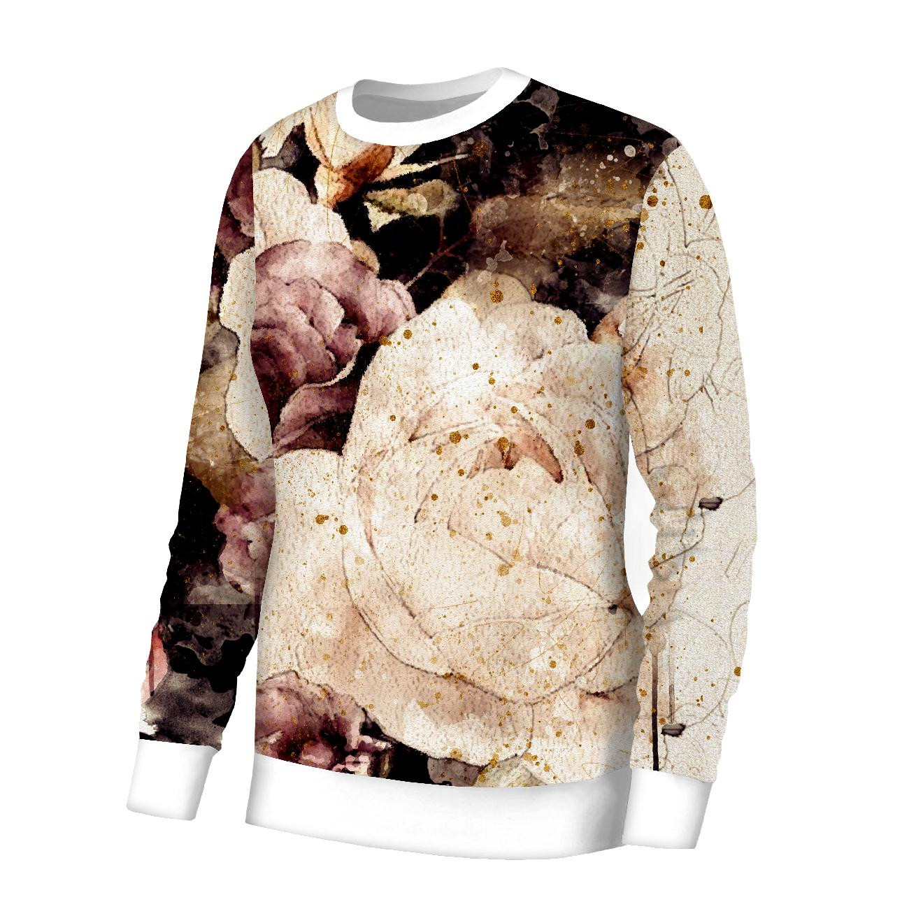 BLUZA DAMSKA (HANA) BASIC - WATERCOLOR FLOWERS wz. 4 - zestaw do uszycia