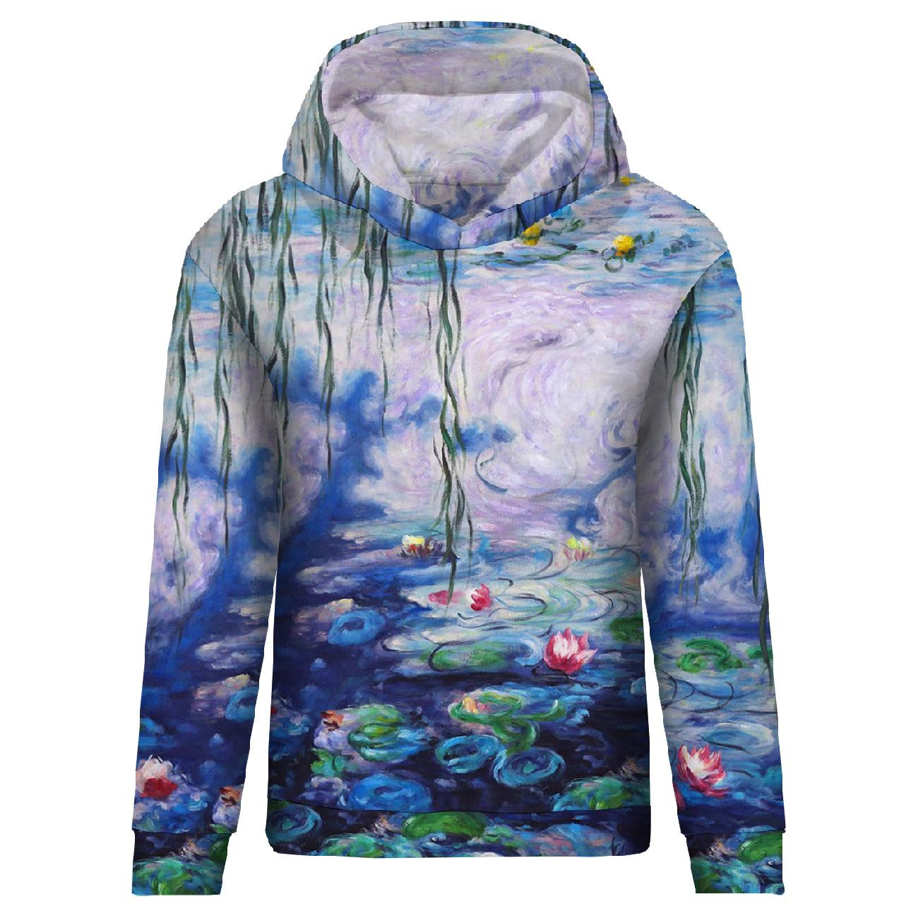 BLUZA DAMSKA (POLA) CLASSIC Z KAPTUREM - LILIE WODNE (Claude Monet) - zestaw do uszycia