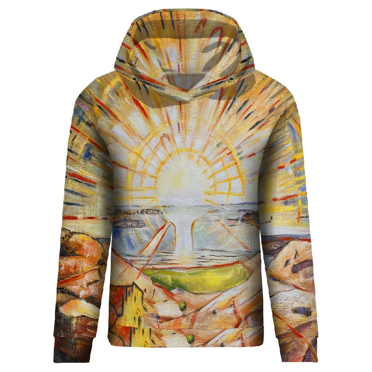 BLUZA DAMSKA (POLA) CLASSIC Z KAPTUREM - SŁOŃCE (Edvard Munch) - zestaw do uszycia