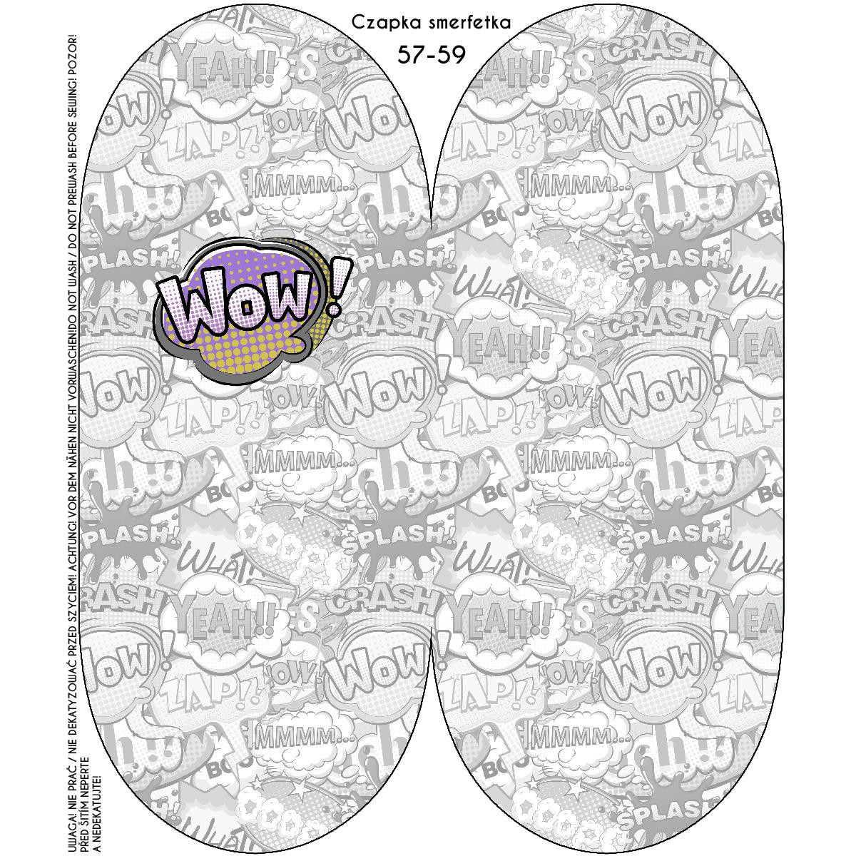Czapka "Smerfetka" - KOMIKS / wow (fioletowo - czerwony) / Rozmiar do wyboru