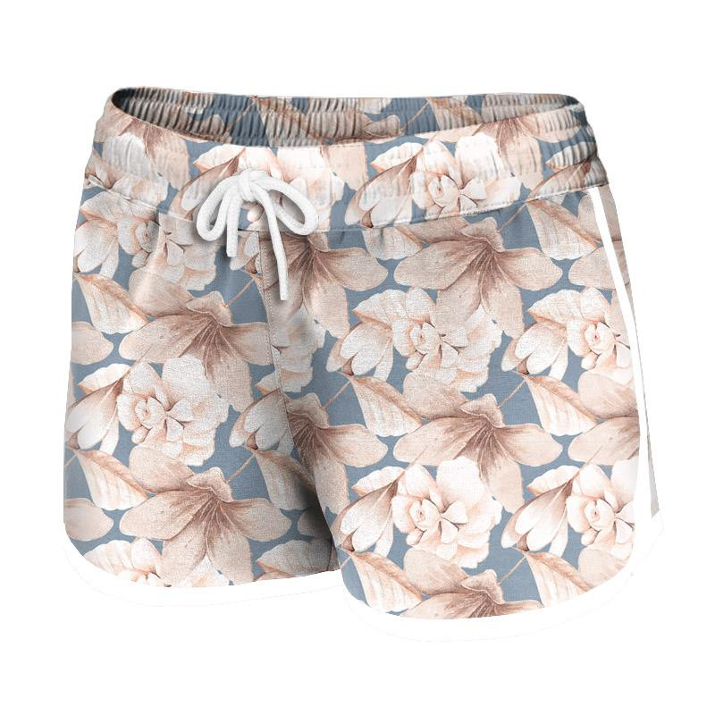 Damskie spodenki kąpielowe - RETRO FLOWERS WZ. 2 - zestaw do uszycia