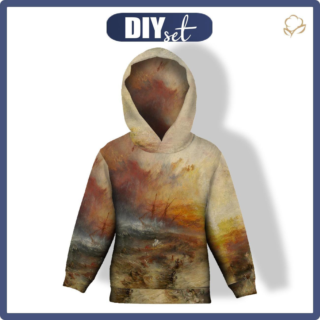 DZIECIĘCA BLUZA Z KAPTUREM (ALEX) - STATEK NIEWOLNICZY (William Turner) - zestaw do uszycia (158/164)