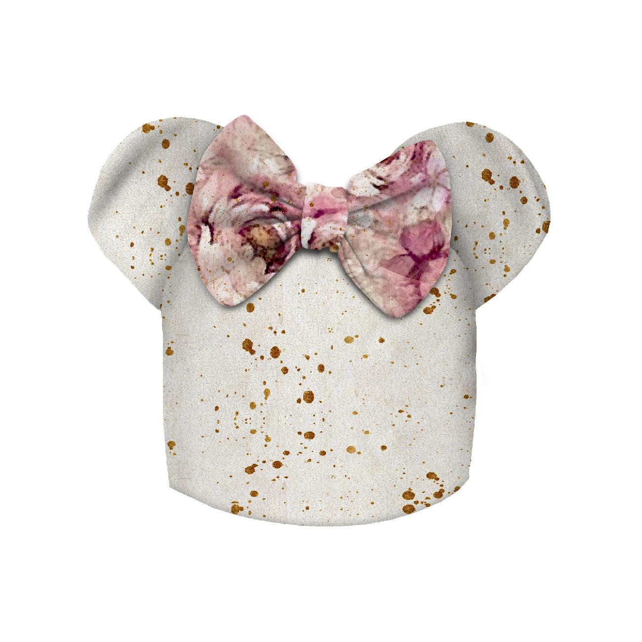 DZIECIĘCA CZAPKA I CHUSTA (MOUSE) - WATERCOLOR FLOWERS wz. 6 - zestaw do uszycia