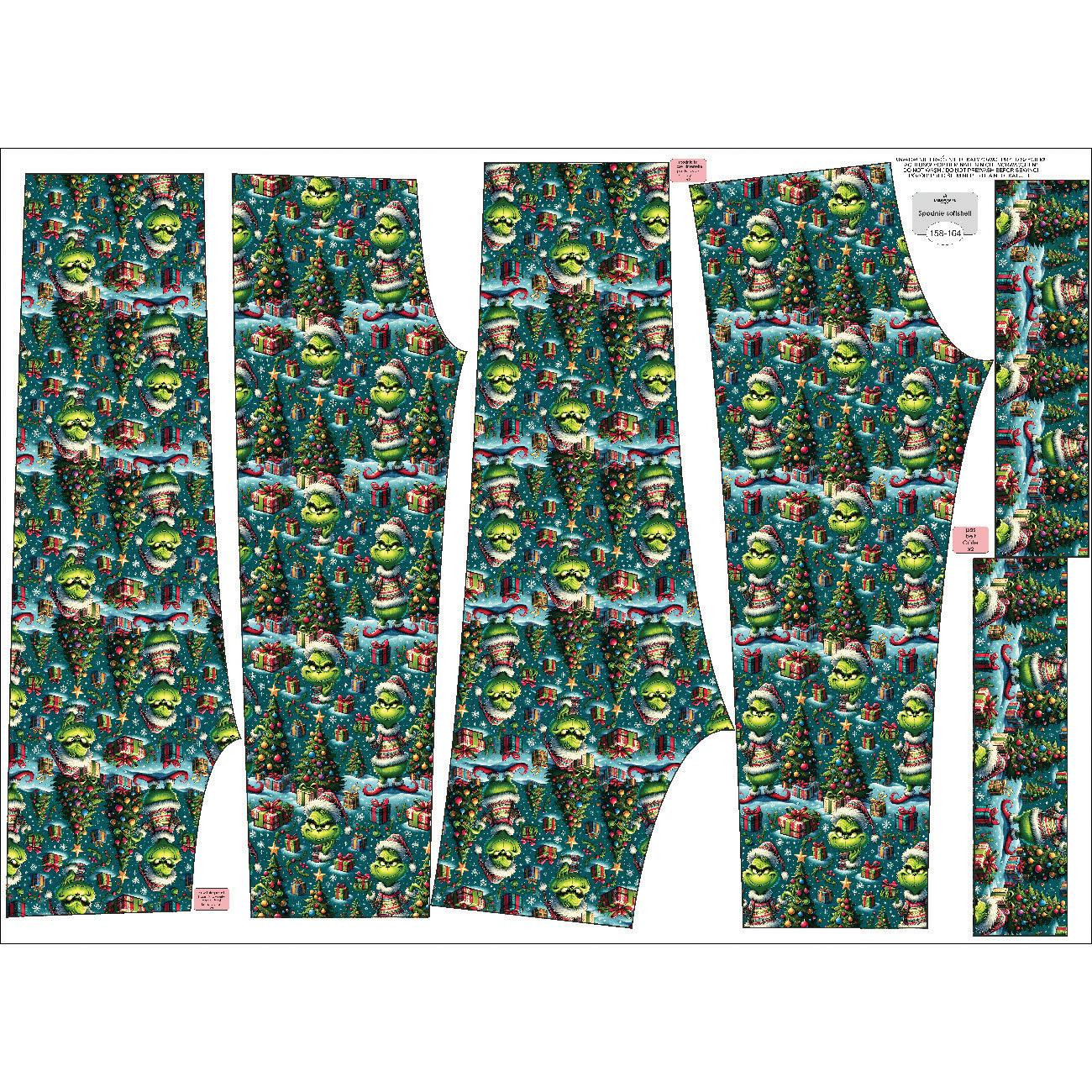 DZIECIĘCE SPODNIE Z SOFTSHELLU (YETI) - PRANKSTER CHRISTMAS ELF - zestaw do uszycia