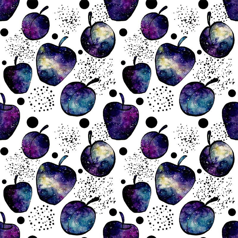 GALAKTYCZNE OWOCE - tkanina bawełniana