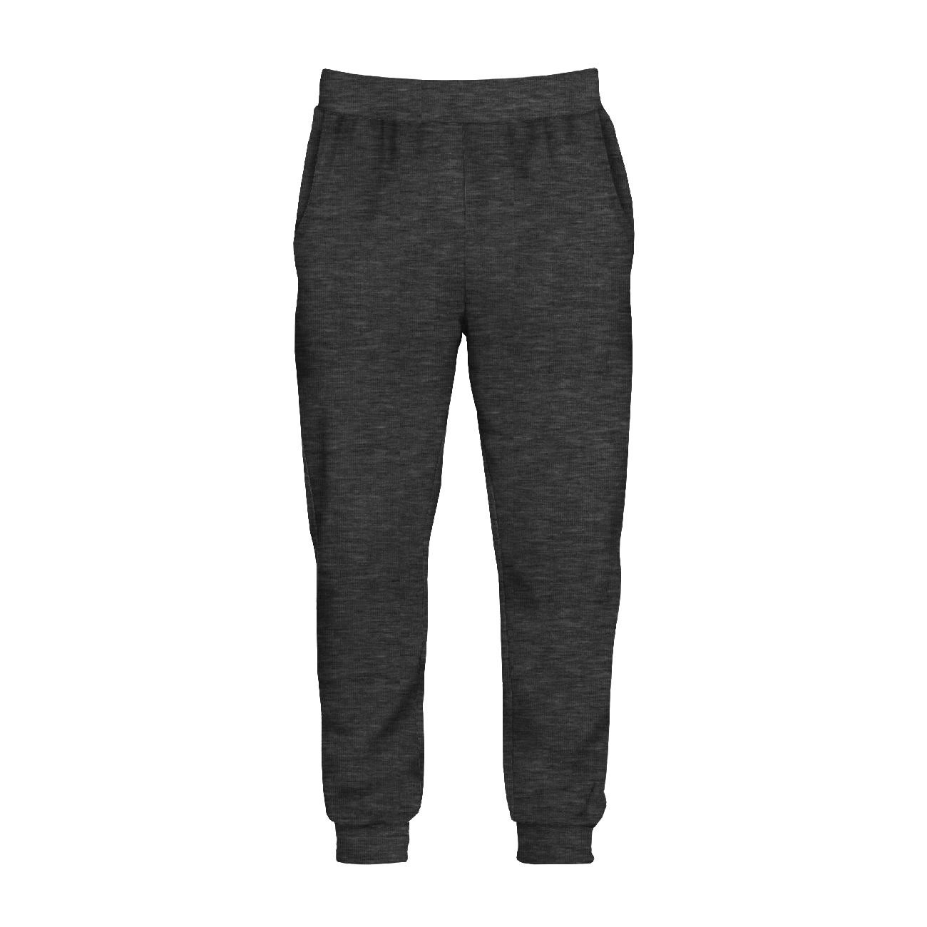 JOGGERY MĘSKIE (GREG) - MELANŻ GRAFITOWY - zestaw do uszycia