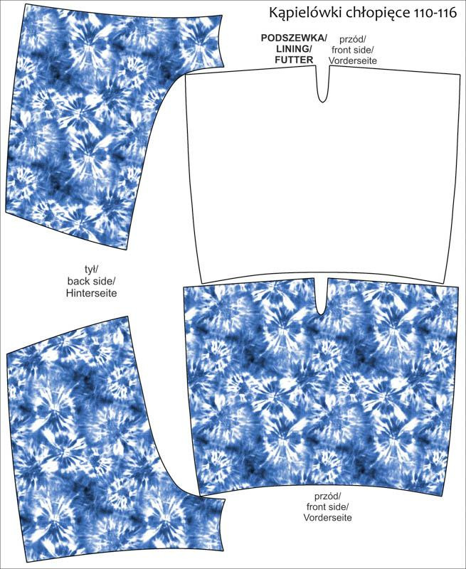 Kąpielówki dla chłopca - BATIK wz. 1 / classic blue - zestaw do uszycia