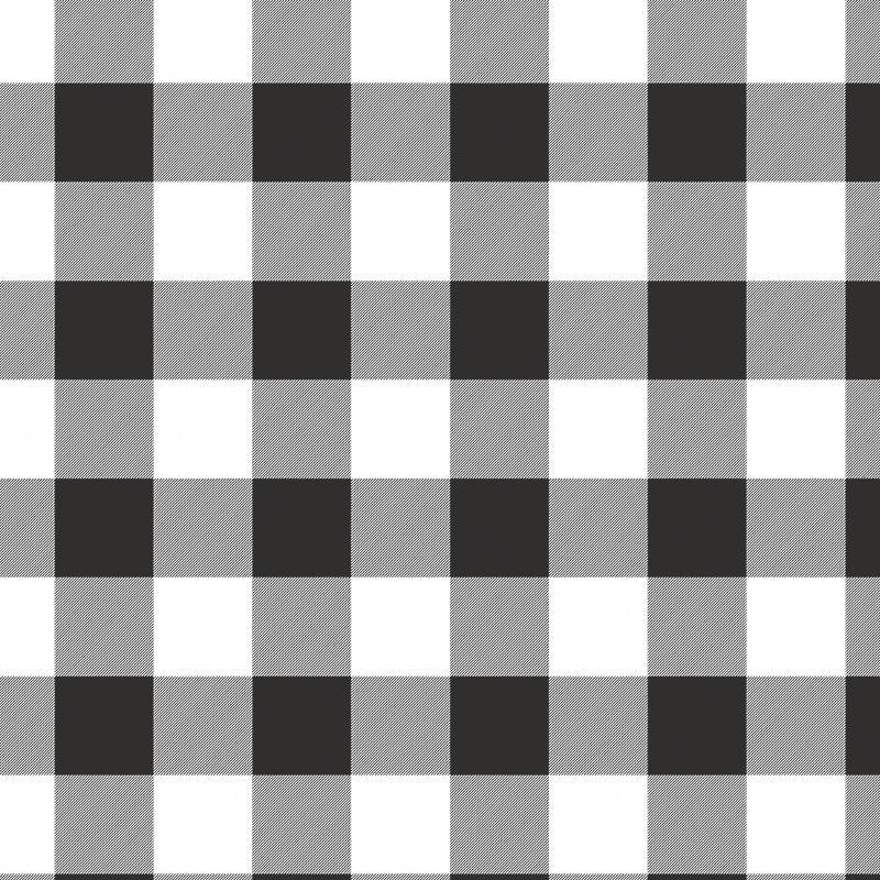 KRATA VICHY CZARNY / biała - Jersey wiskozowy WE210