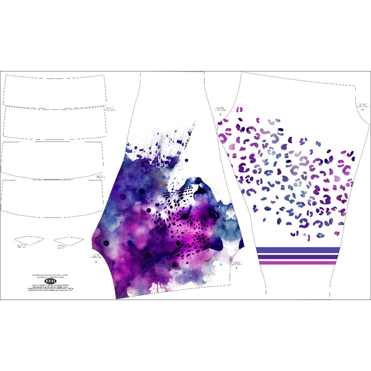 LEGGINSY SPORTOWE - GEPARD FACE - zestaw do uszycia