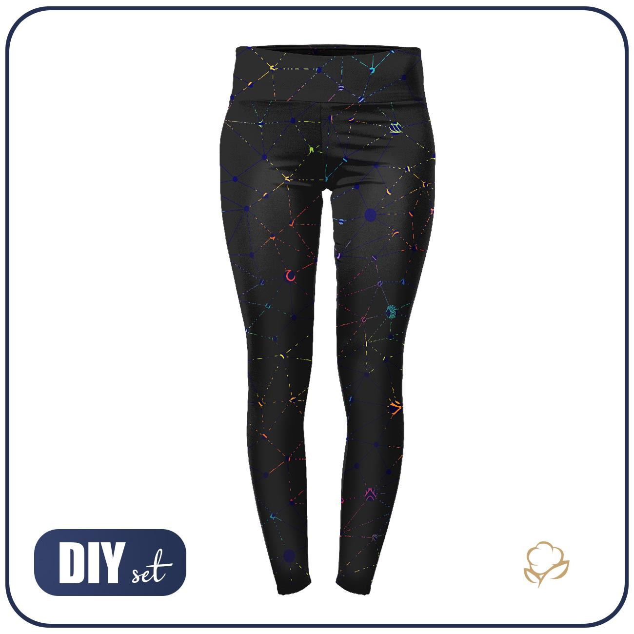 LEGGINSY SPORTOWE - NEONOWA PAJĘCZYNA