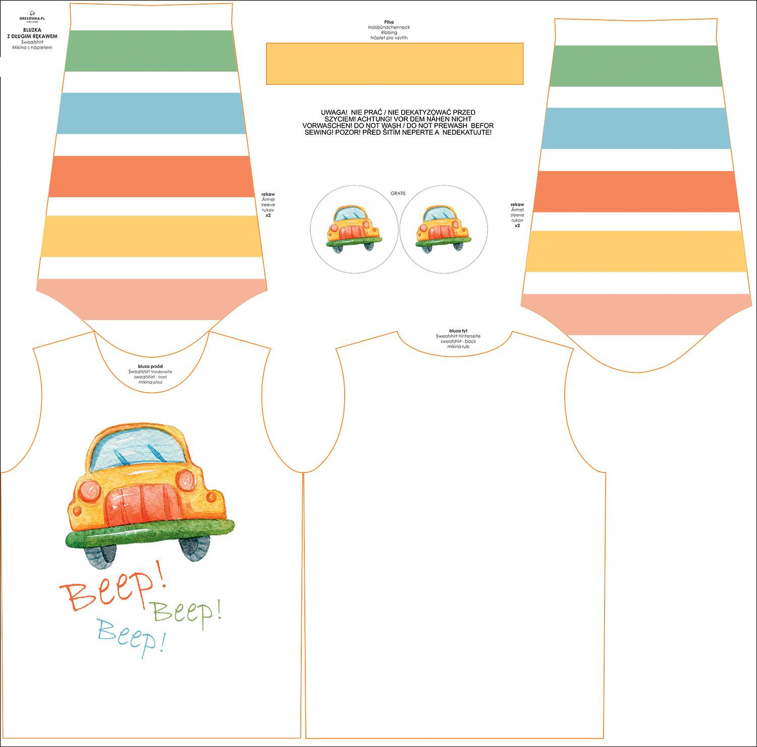 Longsleeve - BEEP! BEEP! - zestaw do uszycia