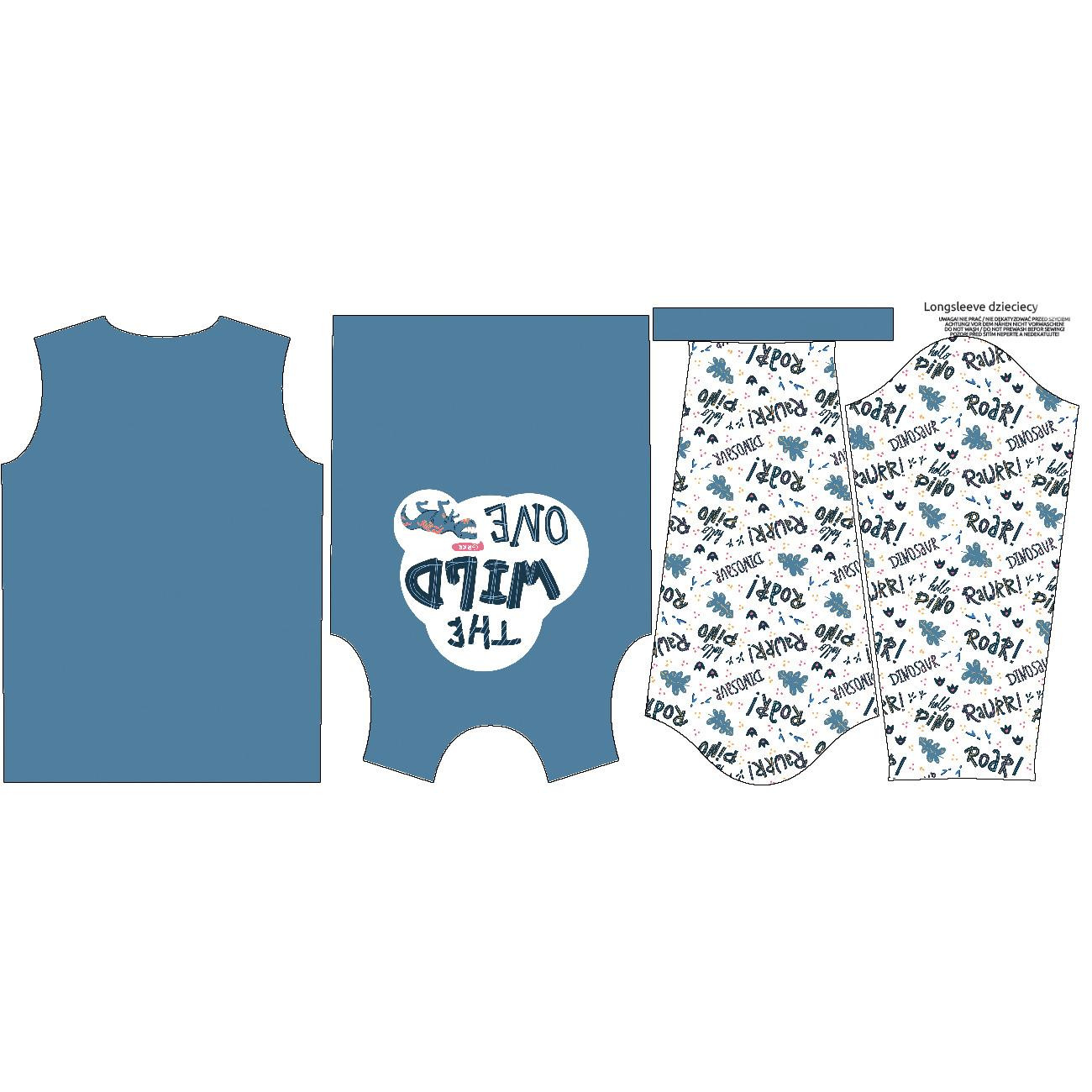 Longsleeve - DINO / THE WILD ONE - zestaw do uszycia