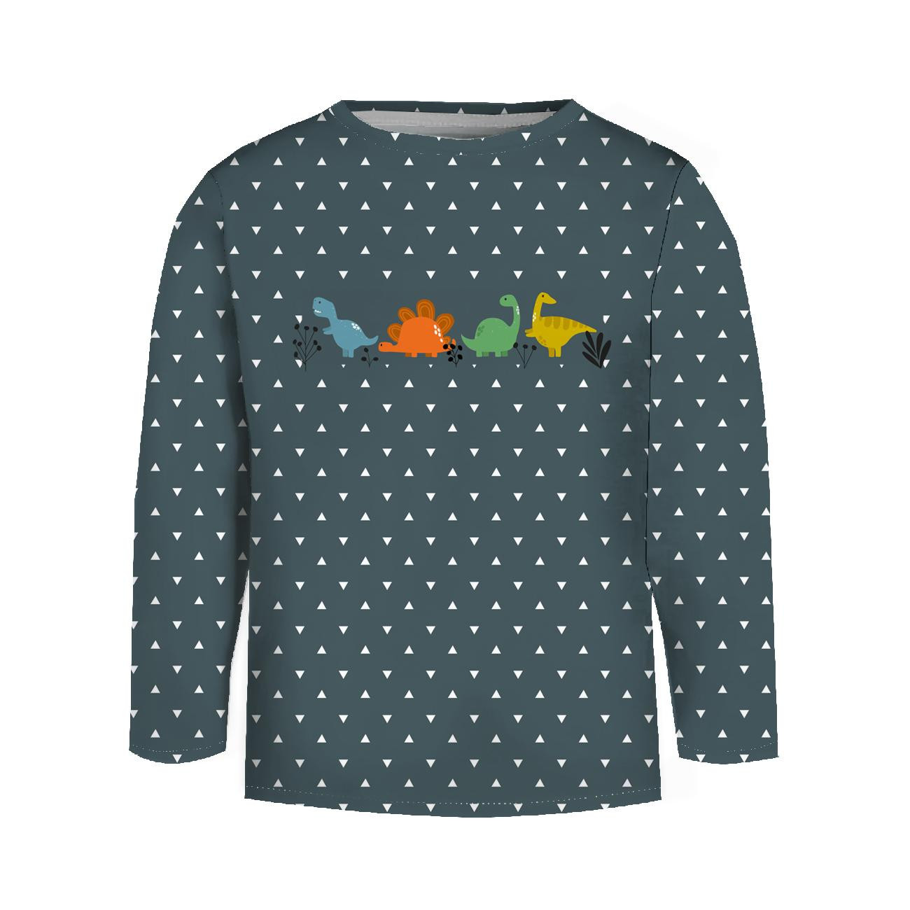 Longsleeve - KOLOROWE DINOZAURY - zestaw do uszycia