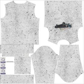 MĘSKA BLUZA "OREGON" (S) BASIC - AUTO RETRO WZ. 4 / BETON - dzianina pętelkowa 