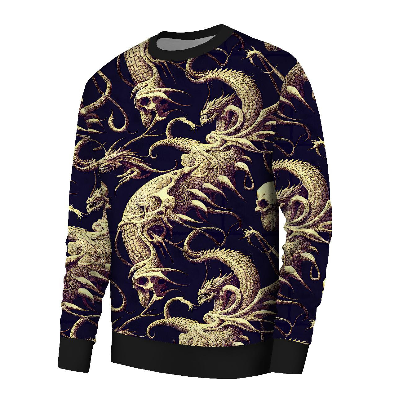 MĘSKA BLUZA (OREGON) BASIC - DRAGON SKULLS - zestaw do uszycia 