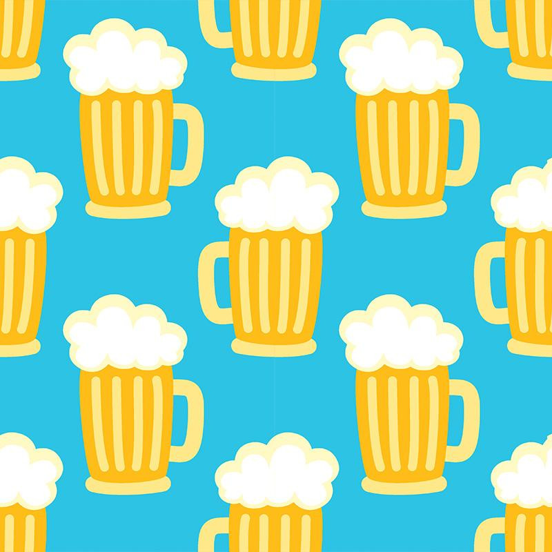 OKTOBERFEST PIWO / turkusowy - tkanina bawełniana