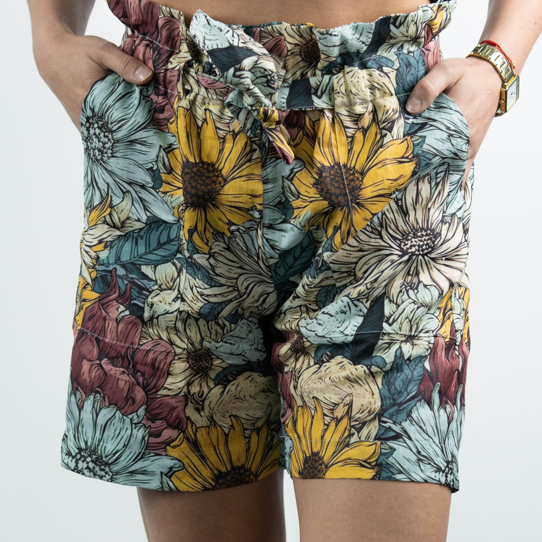 SZORTY PAPERBAG - LUXE TROPICAL wz. 2 - zestaw do uszycia